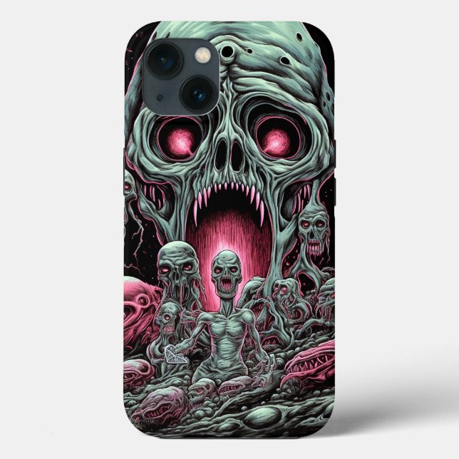 Zombie Creatures Sci-fi Horror Art Case-Mate iPhone Case (Back)
