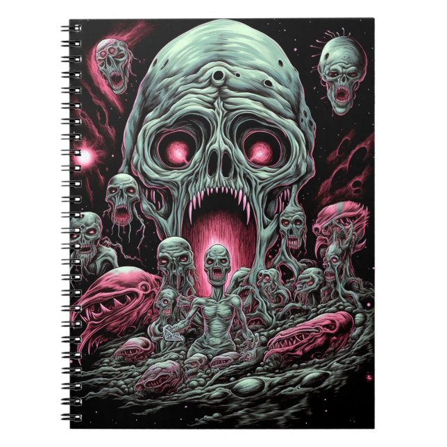 Zombie Creatures Sci-fi Horror Art Notebook (Front)