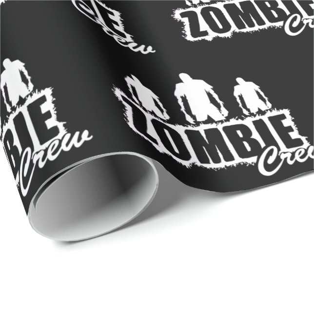 Zombie crew with three zombies wrapping paper (Roll Corner)