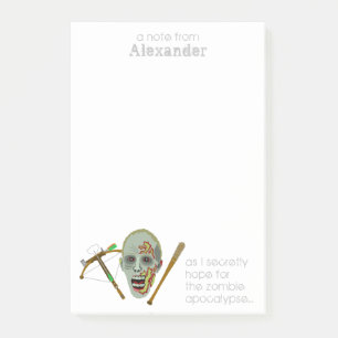 Zombie Crossbow Bat   Funny Apocalypse Notes