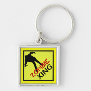 Zombie Crossing Keychain
