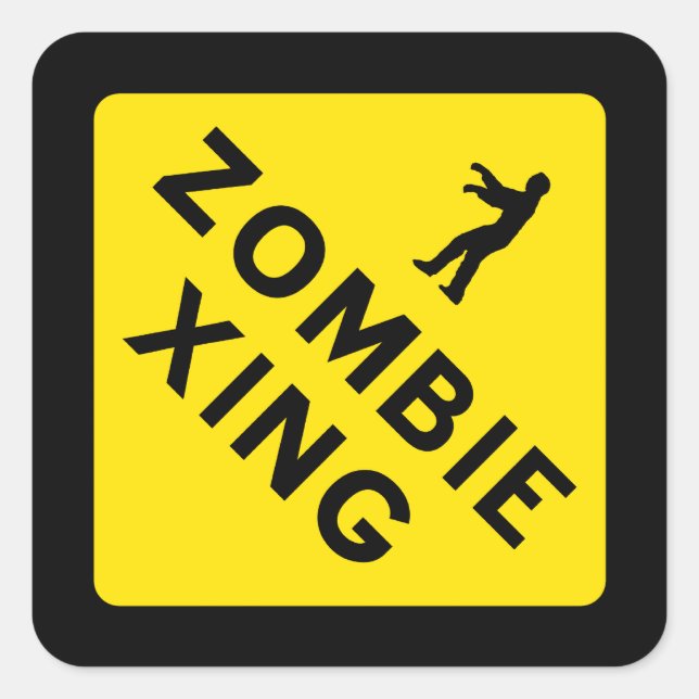 Zombie Crossing Sticker (Front)
