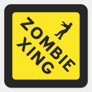 Zombie Crossing Sticker
