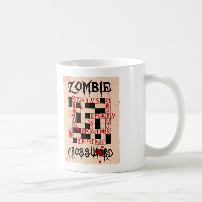 Zombie Crossword Mug (Right)