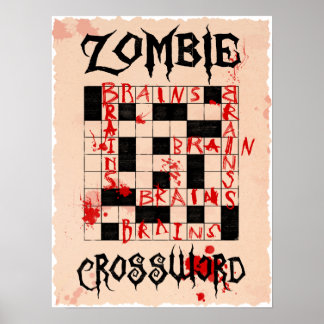 Zombie Crossword Poster