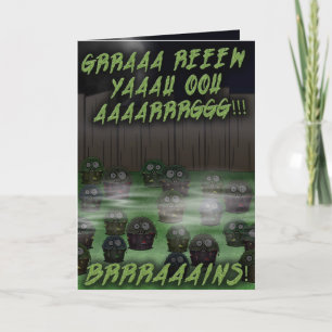 Zombie Cupcake Birthday #4 Card