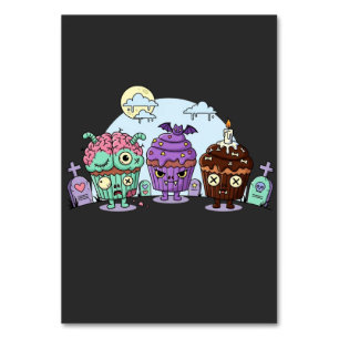 Zombie Cupcake Halloween Table Number