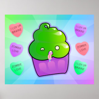 Zombie Cupcake Poster