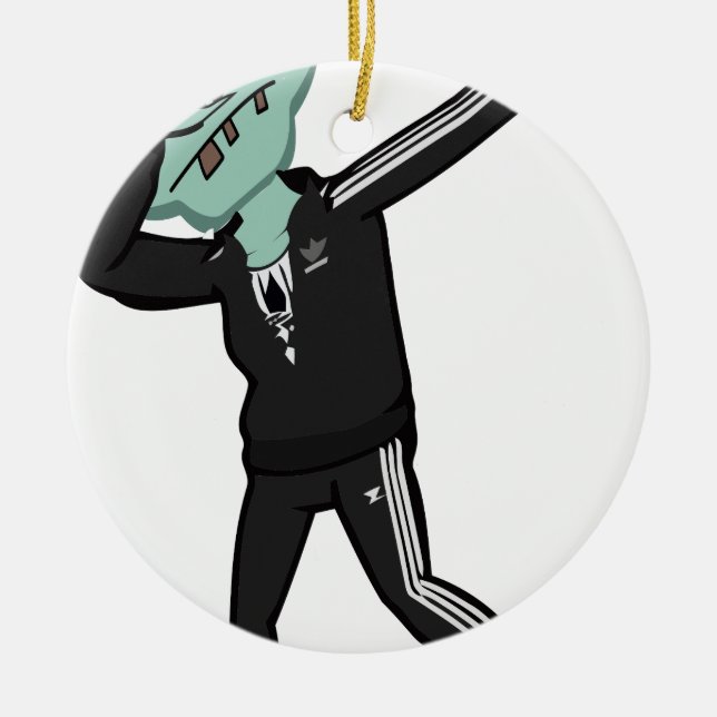 zombie dab ceramic tree decoration (Front)