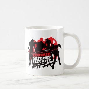 Zombie Defence Security - Black and Red Coffee Mug