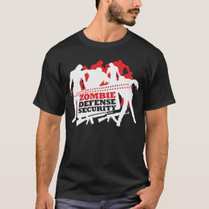 Zombie Defence Security - White and Red T-Shirt