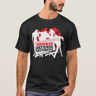 Zombie Defence Security - White and Red T-Shirt