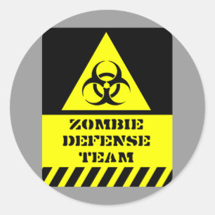Zombie Defence Team Classic Round Sticker