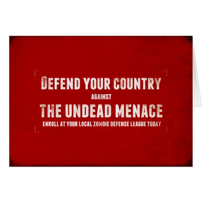 ZOMBIE DEFENSE LEAGUE POSTER (Front Horizontal)