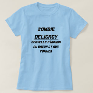 Zombie Delicacy Human brain with bacon and apples T-Shirt