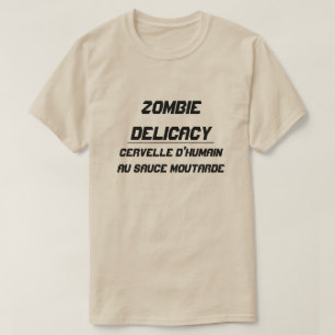 Zombie Delicacy Human brain with mustard sauce T-Shirt