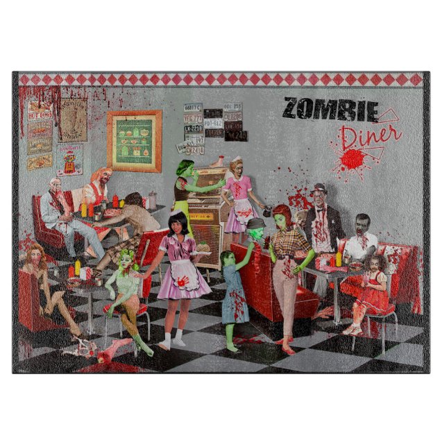 Zombie Diner Cutting Board (Front)