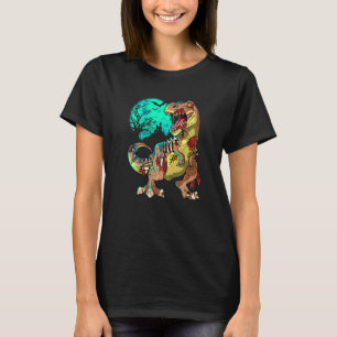Zombie Dinosaur T Rex Halloween Kids Monster Creep T-Shirt