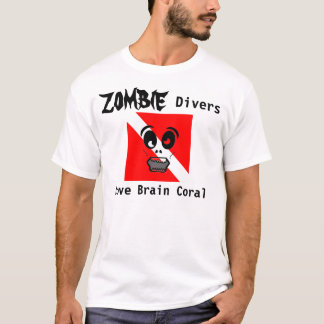 Zombie Divers Love Brain Coral T-Shirt