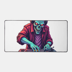 Zombie DJ � Music Festival Halloween Tee Desk Mat
