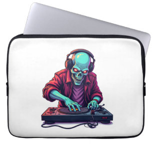 Zombie DJ – Music Festival Halloween Tee Laptop Sleeve