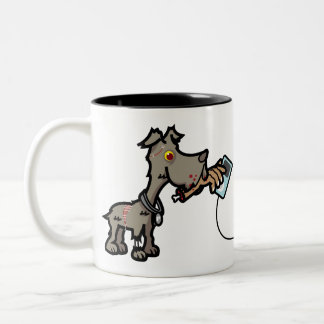 Zombie Dog Fetching Two-Tone Mug
