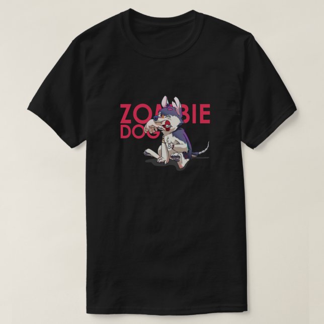 Zombie Dog Fitted V-Neck T-Shirt (Design Front)