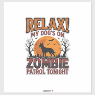 Zombie Dog Patrol Vintage Halloween Shirt Design_1