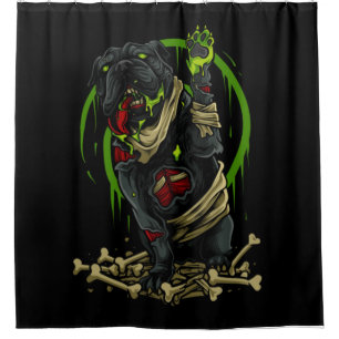 Zombie Dog Shower Curtain