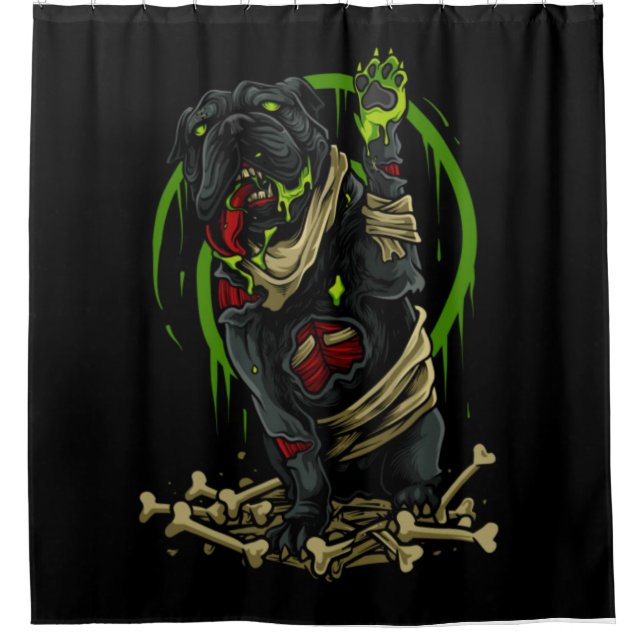 Zombie Dog Shower Curtain (Front)