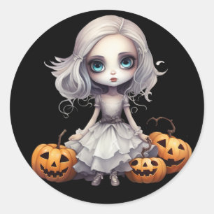 Zombie Doll Classic Round Sticker