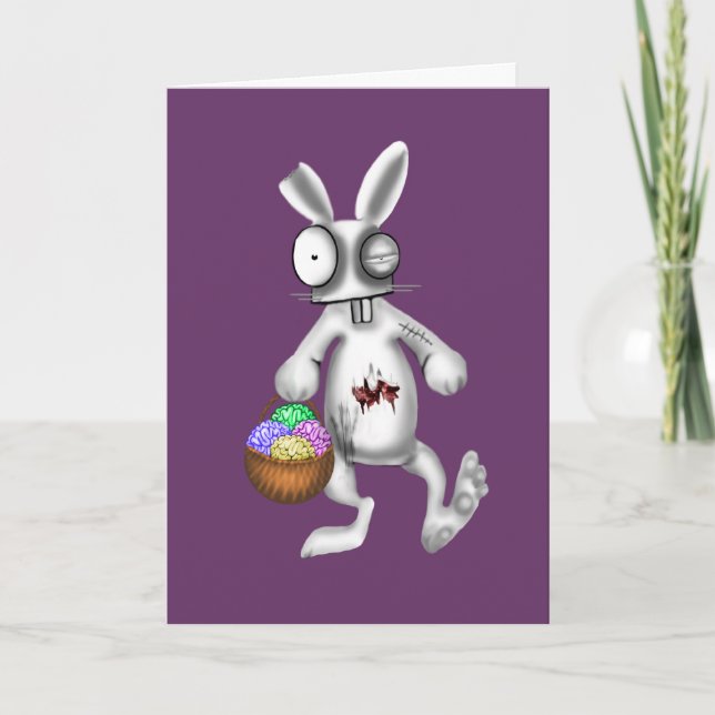 zombie easter bunny holiday card (Front)