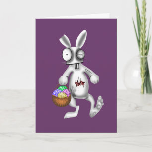 zombie easter bunny holiday card