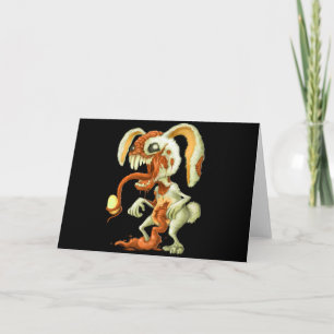 Zombie Easter Bunny Holiday Card