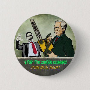 Zombie Economy Ron Paul Button