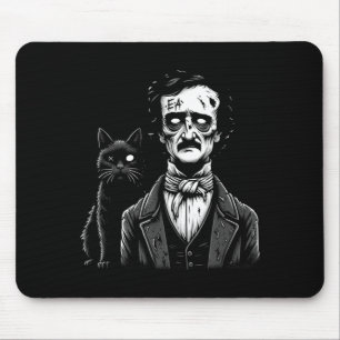 Zombie Edgar Allan Poe The Black Cat Halloween Fun Mouse Mat