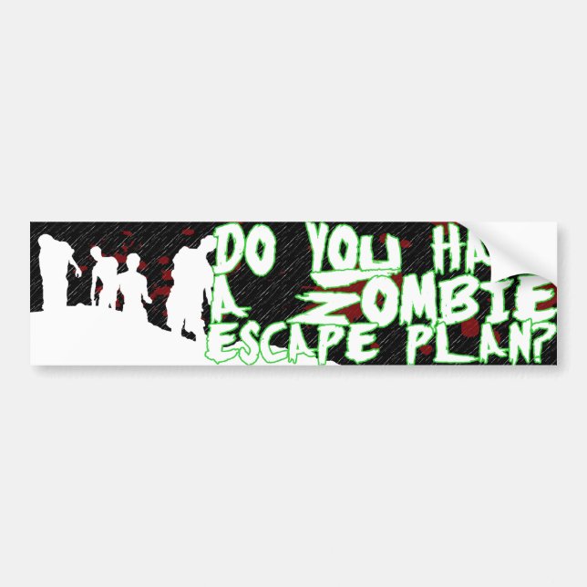 Zombie Escape Plan bumper sticker (Front)