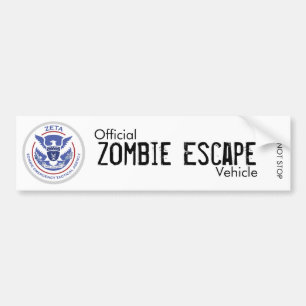 Zombie Escape Vehicle Bumper Sticker