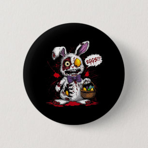 Zombie Evil Easter Bunny Egg Basket Horror Scary 6 Cm Round Badge