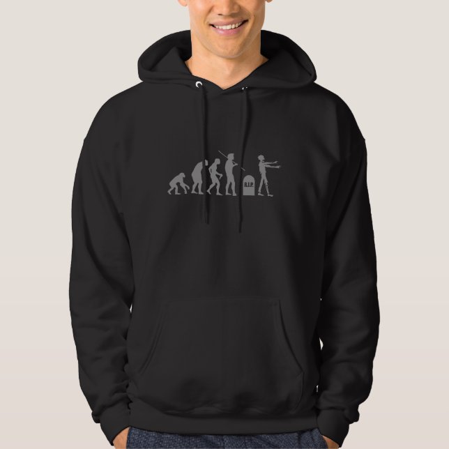 Zombie Evolutionary evolution chart funny science Hoodie (Front)