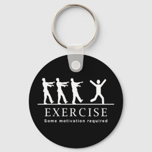 Zombie Exercise Key Ring