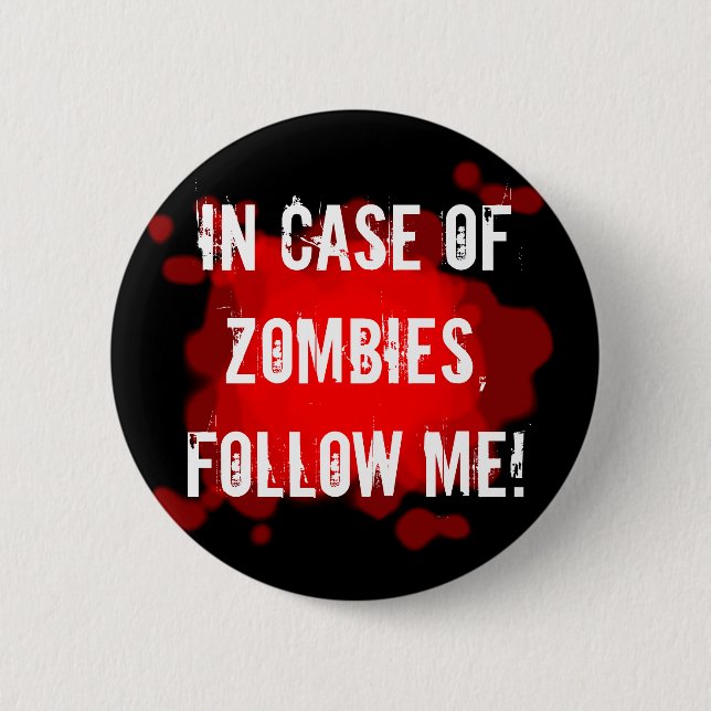 Zombie Expert (black) 6 Cm Round Badge (Front)