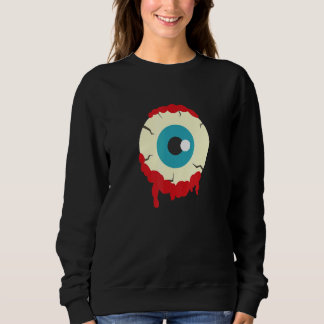 Zombie Eyeball Spooky Halloween Scary Zombies Men  Sweatshirt