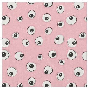 Zombie eyes Halloween funny faces Fabric