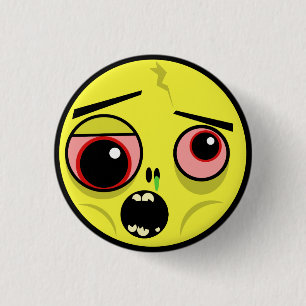 Zombie Face 3 Cm Round Badge