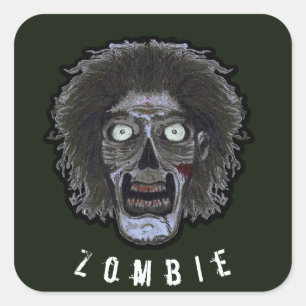 ZOMBIE Face - Colour Face Square Sticker