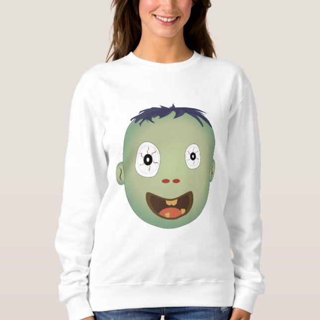 Zombie face Expressions Sweatshirt (Front)