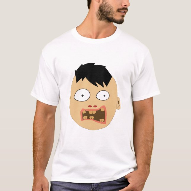 Zombie face Expressions T-Shirt (Front)