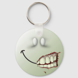Zombie Face Key Ring