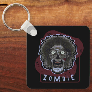 Zombie Face Key Ring